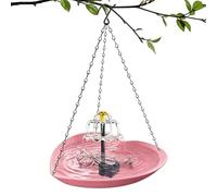 Bird Bath for Outside Solar Powered Heart Shape Pet Bathtub