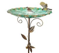 Bird Bath For Outside - Yard Birdfeeder | Standing Metal Bird Feeder Bowl Height Adjustable Winterproof Decorations For Yard Patio Deck Backyard Balcony