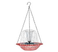 Bird bath fountain,Artistic with solar power pump - Outdoor bird bath with a water pump - for terraces, fences, railings, gardens, balconies and also courtyards
