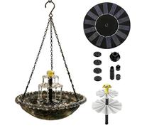 Bird Bath Fountain Cascading with Pump Sprinkler