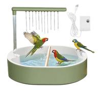 Bird Bath Fountain for Cage, Automatic Shower for Parrots and Small Birds, 26 Water Outlets for Running Water Bathing Pool, Ideal for Lovebirds, Conures, Canaries, Cockatiels