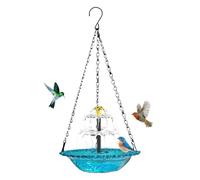 Bird Bath Fountain, Garden Solar Waterfall, 8 Inch Cascading Bird Bath with Solar Pump, Outdoor Water Fountain with Multi-Level Flow Design, Decorative Style