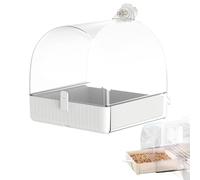 Bird Bath - Large Capacity Bowls | Multifunction Pet Feeding House for Lovebirds Macaws Parrot Sparrow Parakeet Budgies Garden Yard Balcony Patio Lawn, Hanging Cage Basin