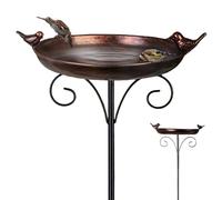 Bird Bath - Multifunctional Bird Feeder, Swimming Basin, Iron Art Outdoor Decoration, Reliable Modern Garden Accessory, Weatherproof Bowl Birds | For Nature Spaces On Lawn Deck