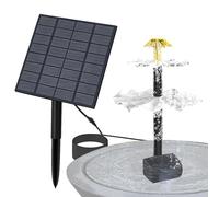Bird Bath Solar Fountain 3-Tier Water Pump | Solar Powered Birdbath Pump for Outdoor Birdbath Backyard Patio Yard Small Pond Pool