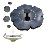 Bird Bath Solar Fountain Flower-shaped Floating Water Tray