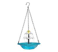Bird Bath Solar Fountain - Hanging Resin 1 Piece, Outdoor Waterfall Aqueouss Basin | Floating Hydro Decor with Pump for Garden Yard Backyard Patio Terrace and Outside Wildlife Attraction