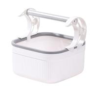 Bird Bath Stand with Bucket, Aluminium Alloy, Robust Design, Foldable Table Holder for Feed, Water Station, Weatherproof Cleaning, Ideal Addition for Garden, Balcony, White, 17 x 16 x 16 cm