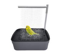Bird Bath Tub - 760g Water Shower, USB Powered | Low-Noise Parrot Bathtub, Electric Rain Shower Faucet | Cockatiel Parakeet Lovebird Finch Cage Accessory Portable Cleaning Station