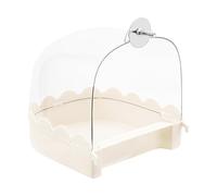 Bird Bath Tub for Cockatiels, Clear , Bird Cage Cleaner, Practical Water Bath Station Pet Birds, Including Waves, Canaries, Finches, Ideal Cage Hygiene and Care