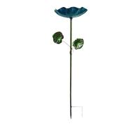 Bird Bath - Vintage Flower Feeder Made of Iron, Decorative Garden Water Bowl with Rust-Resistant Coating, Sturdy Base Design, Ideal for Bird Feeding in the Backyard, Courtyard, In