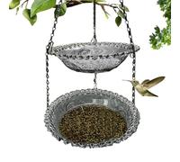Bird Bath with Base in Natural Garden - Outdoor Strong Pedestal | Accessories for Drinking A Morning Feeding Pool, Multicolored, B, Refer to description