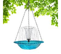 Bird Bath with Fountain - Solar Powered Outdoor Bird Feeder Fountain,Sparrow Birdbath,for Outside Garden Balcony Yard Porch Patio Finch Bluebird Robin Sparrow Bath
