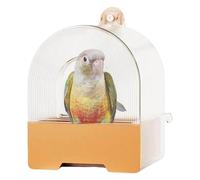 Bird Bath with Internal Cage - Bird Bath Bowl | Stable Leak Proof Shower Accessory Box | Parakeet, Canary, Small Parrot Hygiene & Health Supplies, Happiness, and Care Needs