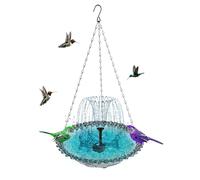 Bird Bath with Solar Fountain Bird Bath Fountain, Hanging Bird Trader Garden Decoration for Wildlife Children Landscape Yard Nature Lovers Backyard Outdoor Deck