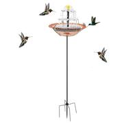 Bird Bath with Solar Fountain Sparrow Feeding Container