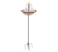 Bird Bath with Solar Fountain Sparrow Feeding Container | Garden Hummingbird Bath for Gardeners Nature Lovers Backyard Patio Deck Courtyard Lawn Front Yard Balcony Park
