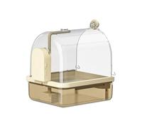 Bird Baths Cage - Bathing Station Buy -Proffing Stand Playground Two Modes Automatically for Travel Inside the Aviary | Overview