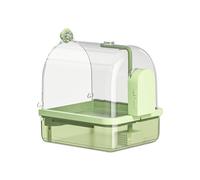 Bird Baths for Cage - Bath Cockatiel Bird Bath | Automatic Chew Proof Bathtub Hanger Stand 2 Modes for Indoor Aviary Breeding Travel Show