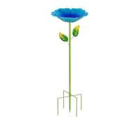 Bird Baths for Outdoor Use - Rustproof Weatherproof Flower-shaped Bath Bowl - Outdoor Garden Bath Bowl and Feeding Station for the Yard Patio Balcony Backyard and Outdoor Use