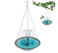 Bird Baths for Outdoors | Solar Drinking Fountain,Hangable Feeder Bath Decor for Hummingbird Garden Outdoor Balcony Wildlife Attraction