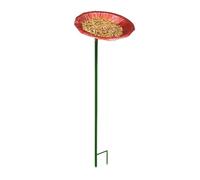 Bird Baths on Pedestal - Pole with Metal Tray and Stake | Bird Bath for Garden, Balcony, Railing, Floor, Pool, Window, Deck, Patio, Backyard