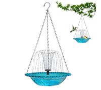 Bird Baths Outdoors, Solar Bird Fountain, Hangable Drinking Feeder, Decorative Hanging Bath Bowl, Ideal to Your Garden, Patio, Balcony, and Hummingbird Outdoor Spaces