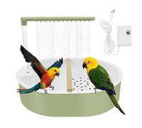 Bird Bathtub with Parrot Shower, Automatic Circulating USB Powered Bird Bathtub for Pets, Quiet Non-Slip Bathtub for Parrots, Cockatiels, Parakeets and Small Birds, 28