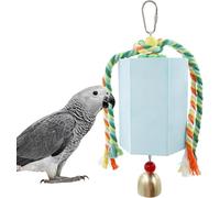 Bird Beak Grinding Stone, Parrot Chew Toys with Bells, Cage Accessories for African Greys, Amazon Parrots, Budgies, Cockatiels, Lovebirds, Conures, Quakers, Small to Medium Birds
