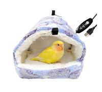 Bird Bed for Cage - 20x21x17cm USB Heating Soft Plush Pet Sleeping Hut, Bird Heater for Cage, for Macaws Budgies Cockatiels Finch Lovebird Lay Eggs Breeding Sleeping