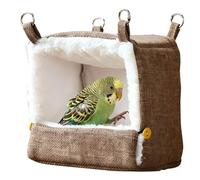 Bird Bed For Cage - 5-Temp Heated Hut, Cotton Parakeet Warmer Nest With Safe Heating Pad | Winter Plush Thick Bird House For Conure Lovebirds Cockatoo Finch Indoor Outdoor