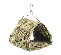 Bird Bed for Cage, Hanging Bird's Nest | Hammock Triangle Hand Woven Hanging Aviary for Cages - Multifunctional Snuggle Cave, Easy to Install Natural Rattan Sleeping Bed for Parrots