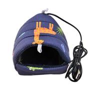 Bird Bed for Cage - Heated Soft USB Electric Nest for Parakeet | Warm Thermal Fleece with Safety Heating Pad & Hanging Hooks for Pet Cage Habitat, Enclosure and Indoor Home