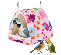 Bird Bed for Cage Warm Winter Nest Hammock with Hanging Hook Cage Accessories for Small Birds Parakeets Cockatiels Love Birds Cockatiels Conures Hamster (Pink, M)