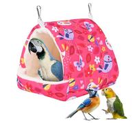 Bird Bed for Cage Warm Winter Nest Hammock with Hanging Hook Cage Accessories for Small Birds Parakeets Cockatiels Love Birds Cockatiels Conures Hamster (Red, M)
