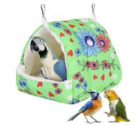 Bird Bed for Cage Warm Winter Nest Hammock with Hanging Hook Cage Accessories for Small Birds Parakeets Cockatiels Love Birds Cockatiels Conures Hamster (Green, M)