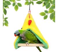 Bird Bed - Hangable Winter Warm Resting Shelter,Wooden Triangular Parrot Nest,for Cockatiels Finches Cage Pet Store