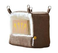 Bird Bed - Heated 5 Temperature Settings Hammock | Soft Plush Parrot Sleeping Nest With Heating Mat | Winter Warm Bird Cage House | For Cockatiels Conures Lovebirds Hamster Cockatoos Finch Home Indoor