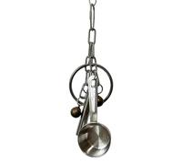 Bird Bell - Feathered Chime, Stainless Steel Small Bird Toys hangs Bell Ornaments | Pet Parrot Bell Toy Bird Chewing Toy with Sweet Sound, Swing Birds Toy Accessories for Budgie Parakeet (Silver)