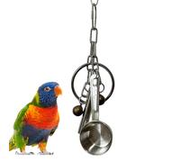 Bird Bell, Stainless Steel Bird Toy - Small Hanging Ornaments A, Toy Gift with Sweet Sound, Swing