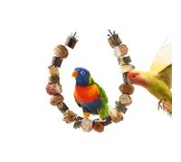 Bird-Billed Caregiver - Wooden Cage Kidney Exercise Toy Fun Chew Activity with Sharpening Stone for Gum Health | Ideal for Small and Medium Birds