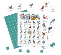 Bird Bingo Game Cards, North America Backyard Birding for Adults, Animal Birthday Party Decor Favors, Card Gifts for Bird Lovers Women Friends Family Holiday, 01