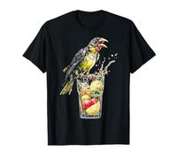Bird Bird Motif Fruits Artwork Colorful Animal Bird T-Shirt