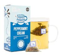 Bird & Blend Peppermint Cream Oolong Tea Bag Gift | 15 Biodegradable Pyramid Tea Bags | Milk Oolong Peppermint Cocoa Chocolate Mint Tea | Low Caffeine