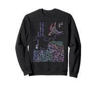 Bird Blossom Ink Art - Asian Painting Aesthetic Sweatshirt