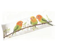 Bird Bolster Pillow Cases 20x54 in, Extra Long Body Pillow Cover, Premium Velvet Cute Cushion Covers, Soft - Comfort - Breathable, Side-Lying & Maternity Support for Home, Hotel Decorations S3-997