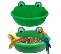 Bird Bowls | Multifunctional Parrot Food | Splash-proof Lovebird Bath Dish for Grey Cockatiel, Visible Lean Feeding Container, Supports Sharing Multiple