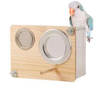Bird Box - PET & Wood, 8.07x3.94x6.22in Nesting House Transparent Observation Window Ventilated Design | Metal Entrance & Airflow Holes Bird Watching Habitat