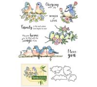 Bird Branch Clear Stamps and Cutting Dies Sets for Card Making