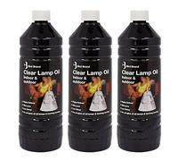 Bird Brand Clear Lamp Oil for Indoor & Outdoor Use, Smokeless Fuel, 3 x 1 Litre